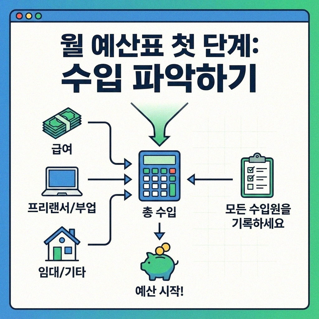현명한 월 예산표 짜기 구성 순서 완전 정복
