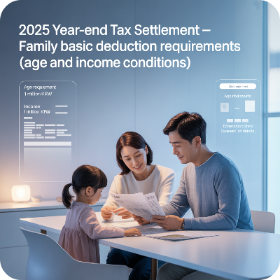 2025 연말정산 부양가족 기본공제 요건 이미지
