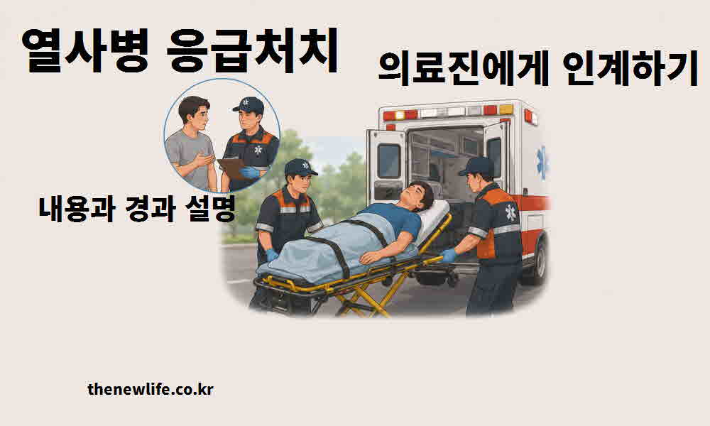 열사병 응급처치 응급처치 의료진 인계하기