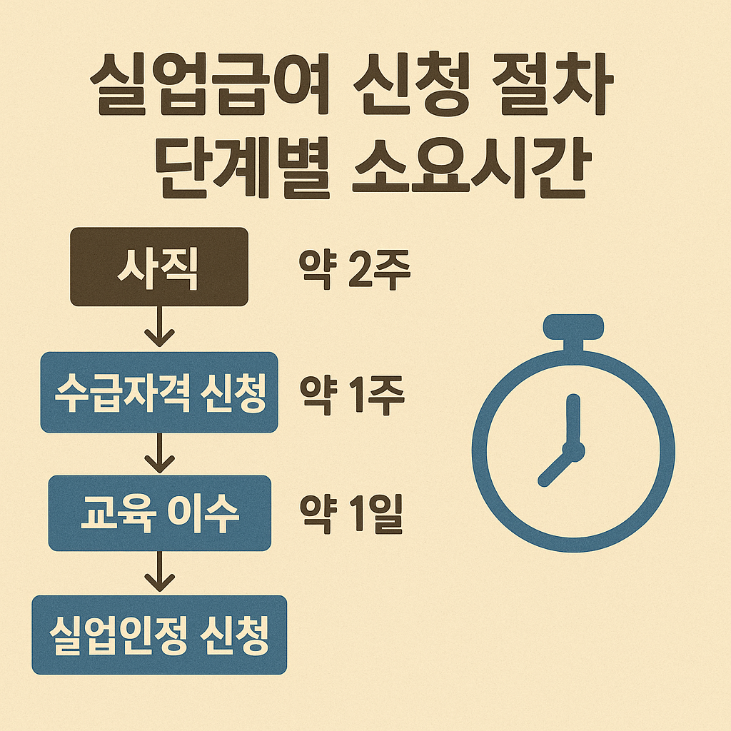 실업급여 신청 절차 단계별 소요시간