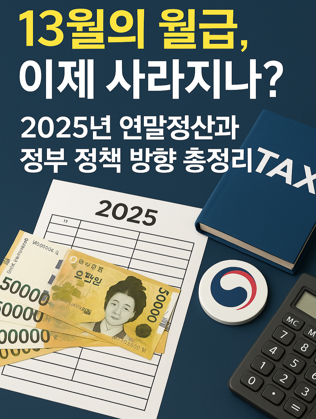 13월의 월급, 이제 사라지나? 2025년 연말정산과 정부 정책 방향 총정리