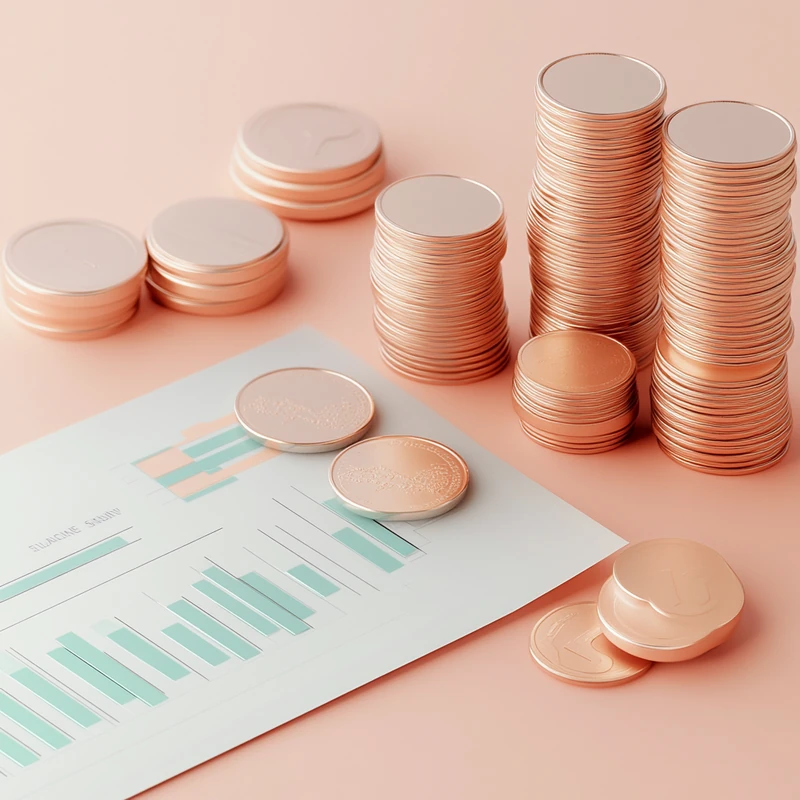 연금 ETF 절세 효과와 복리 수익률 상승을 상징하는 동전 더미와 연금 플랜 문서, 장기 투자, 세제 혜택, 자산 증식, 미래 가치를 강조한 시각적 안내