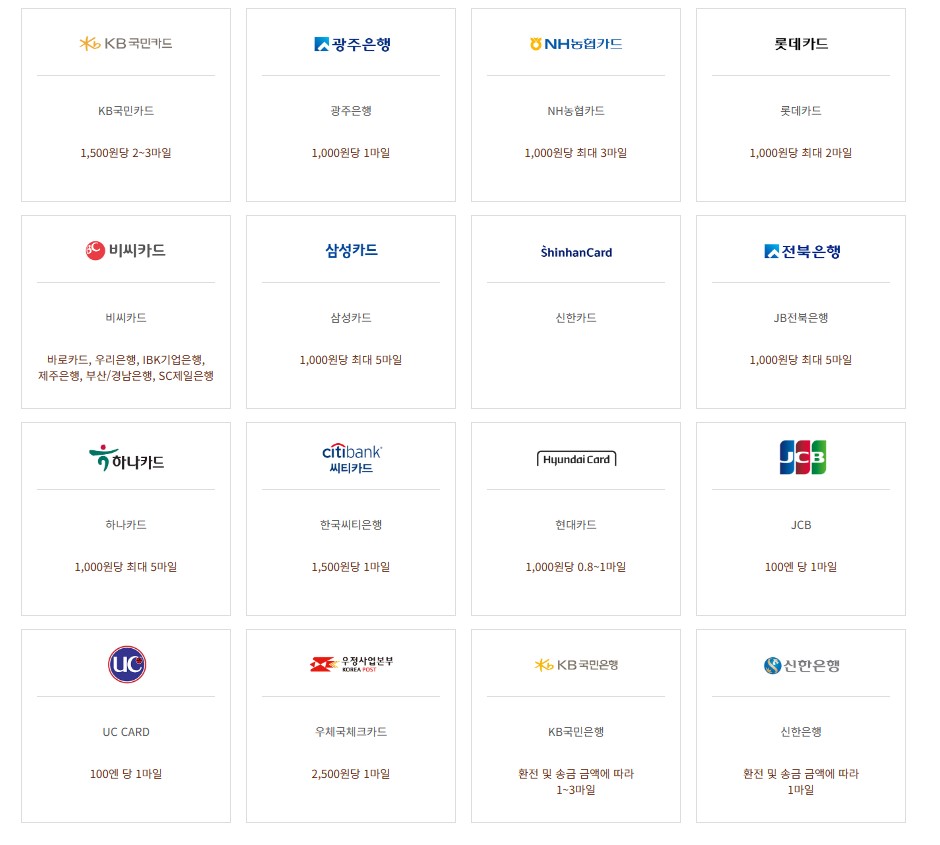 아시아나항공 마일리지