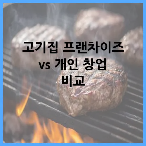 고기집 프랜차이즈 vs 개인 창업 비교