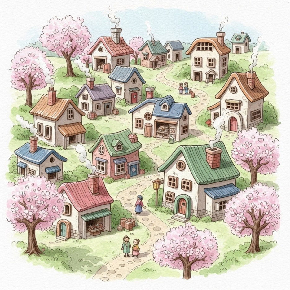 아름다운 도자기 마을의 고즈넉한 봄 풍경