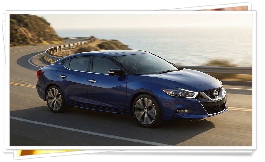 2016년 8세대 닛산 맥시마 측면 주행 사진 V모션 그릴과 플로팅 루프