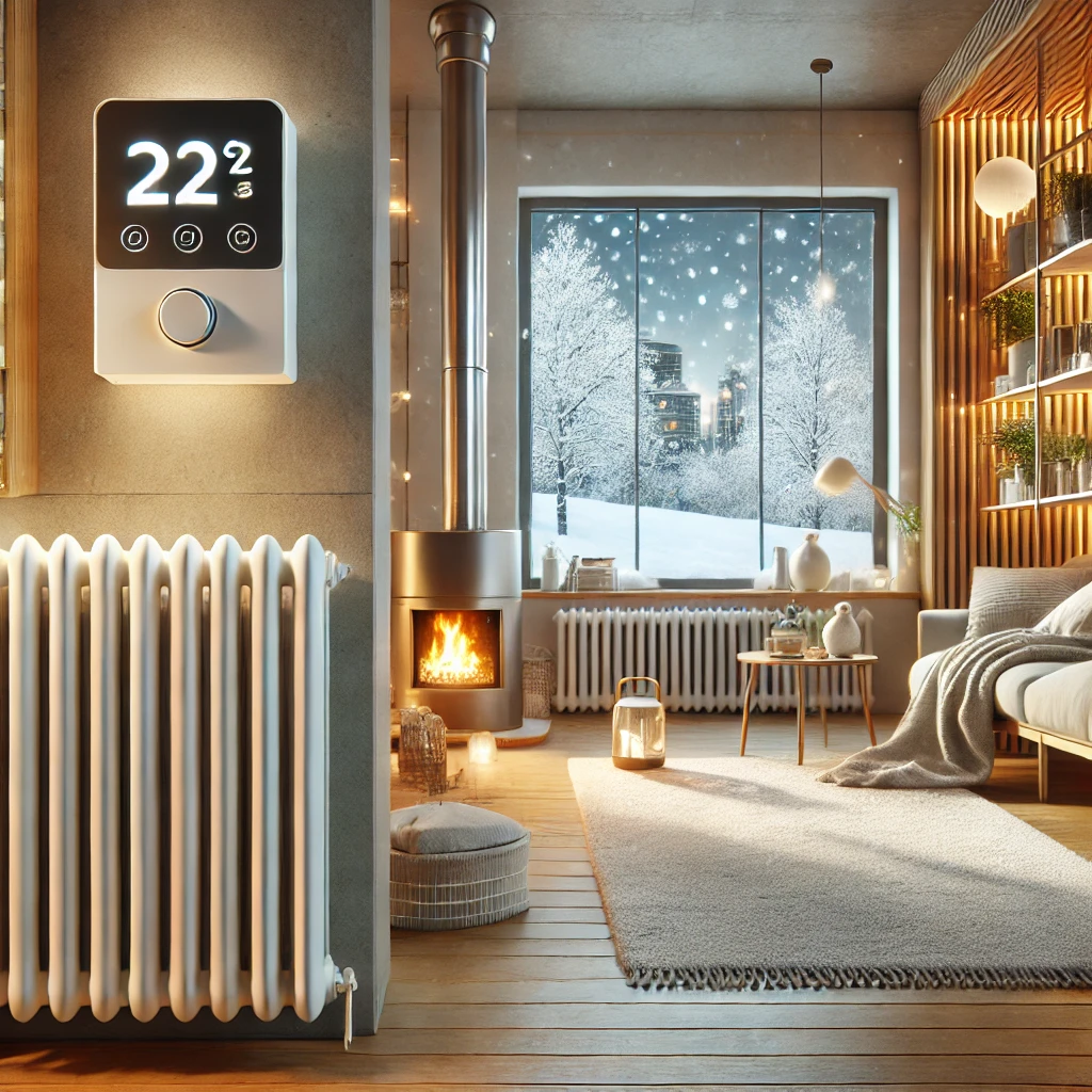 겨울 아파트 보일러 관련 이미지