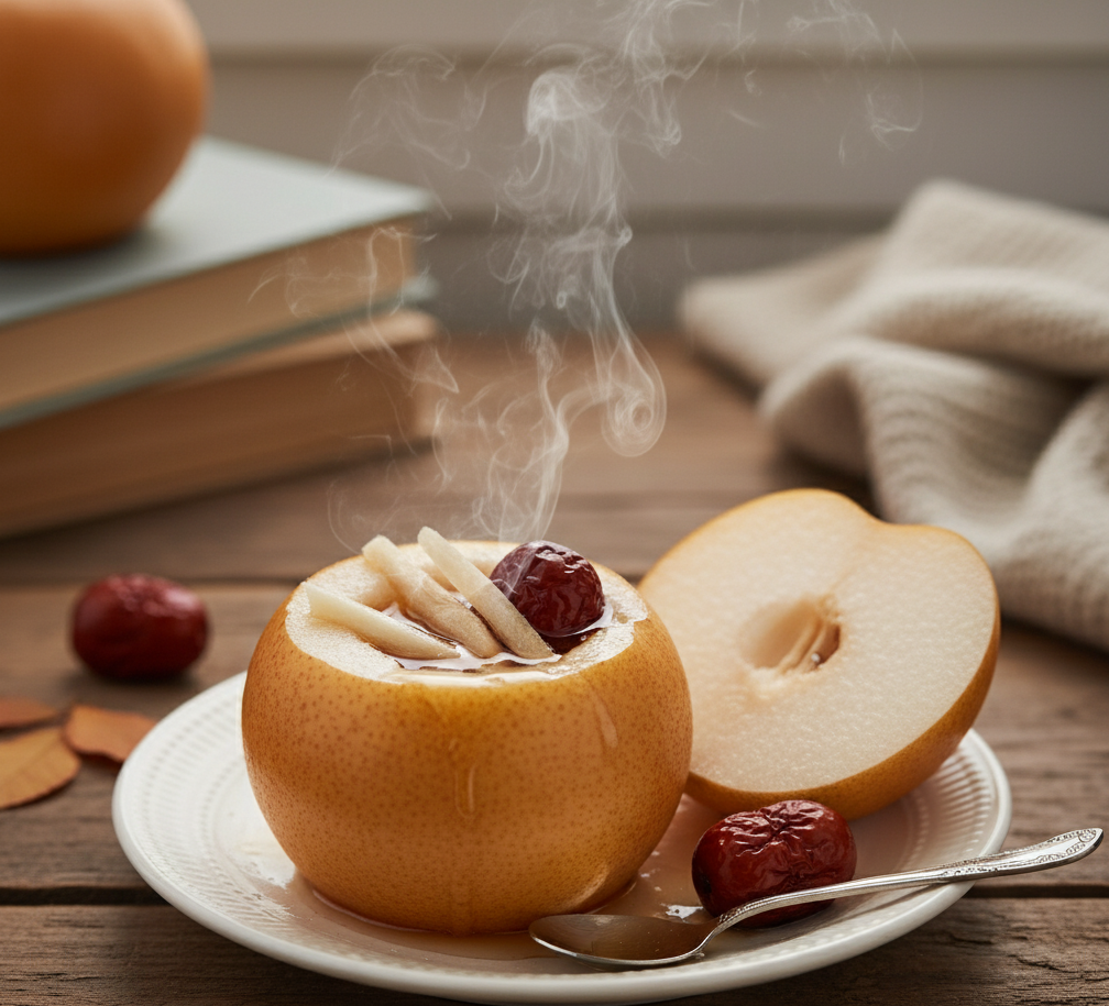 천연 감기약 배숙