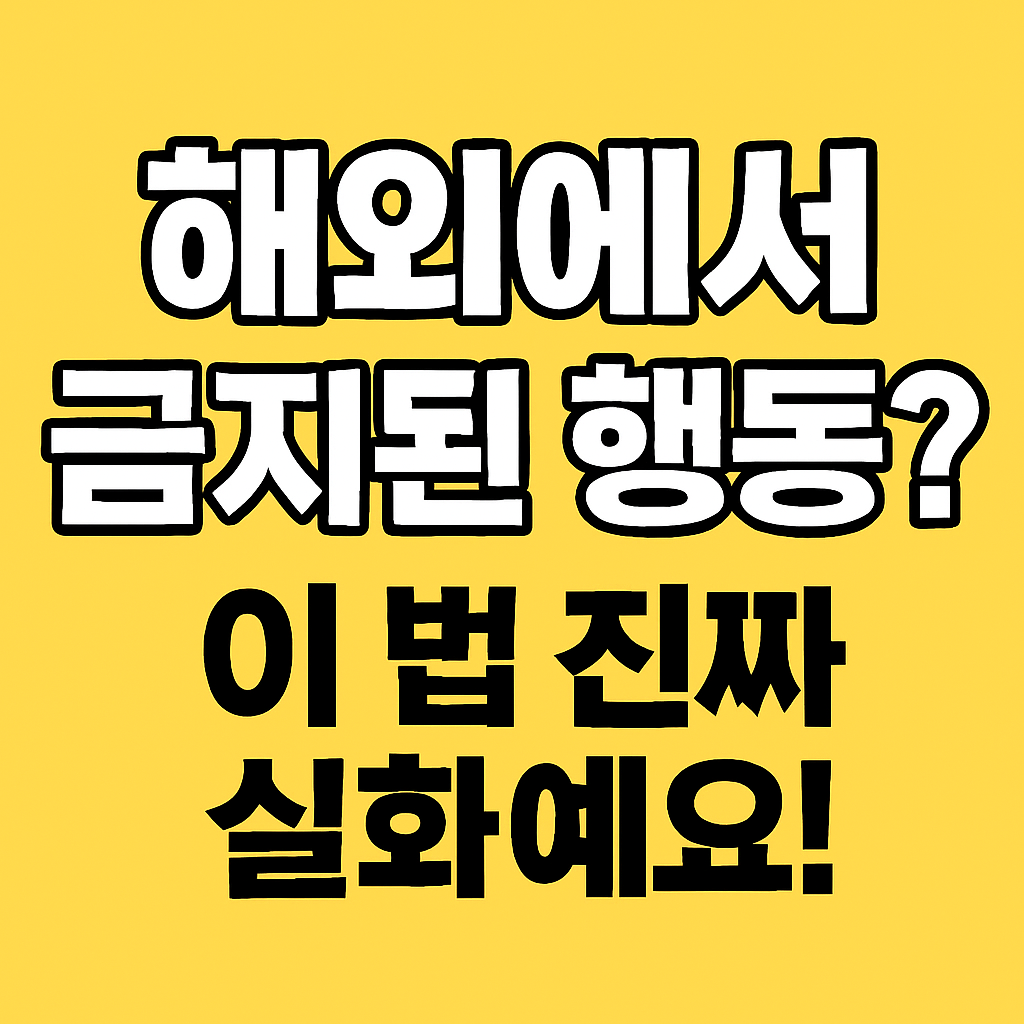 해외여행 전 꼭 알아야 할 &lsquo;이상한 나라 별 법률들&rsquo; 썸네일 문구