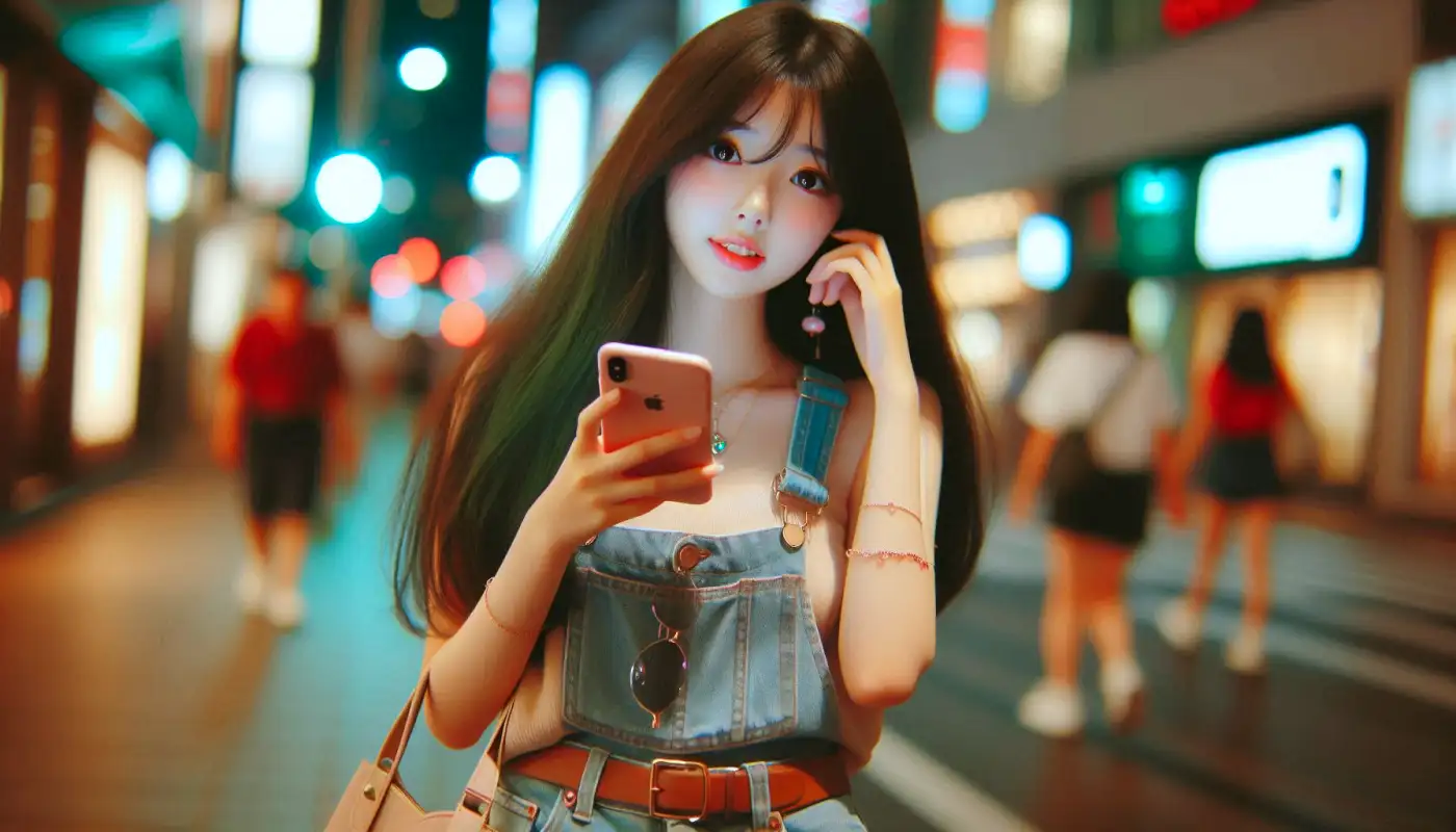 파파고-사진번역-방법으로-사용하는-여성의-모습