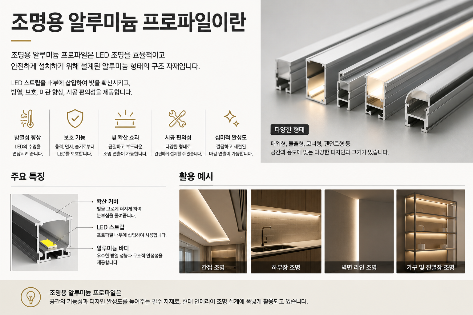 조명용 알루미늄 프로파일이란
