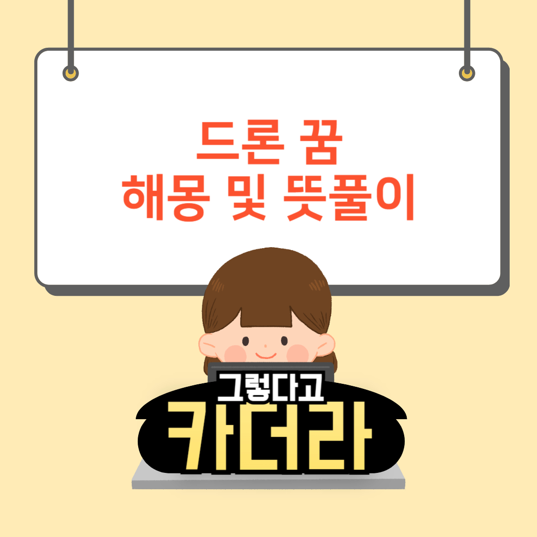 드론꿈, 드론 날리는 꿈해몽 및 뜻풀이
