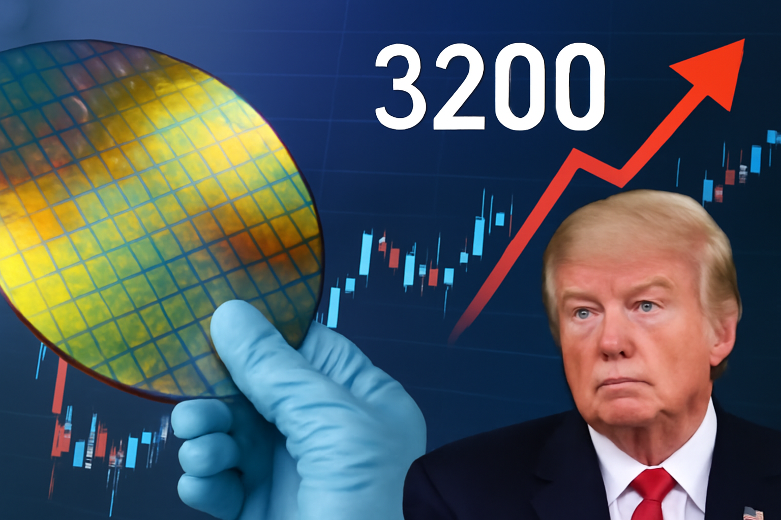 트럼프 반도체 100% 관세 발언에도 코스피 3200 돌파, 왜 오히려 호재일까? 관련 사진