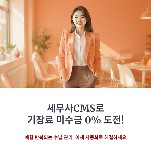 세무사CMS 도입으로 기장료 미수금 0% 도전! 수납 자동화 솔루션