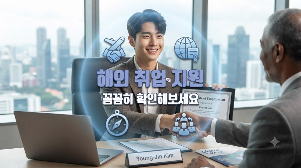 해외 취업지원에 성공한 청년의 모습