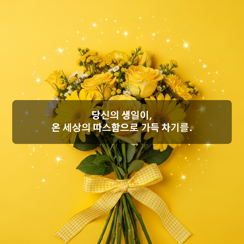 생일축하 꽃다발 이미지 문구 모음 메세지