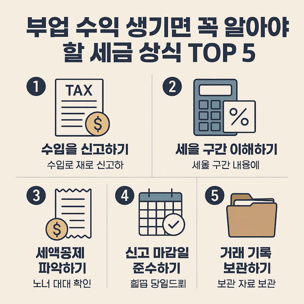 부업 수익 생기면 꼭 알아야 할 세금 상식 TOP 5