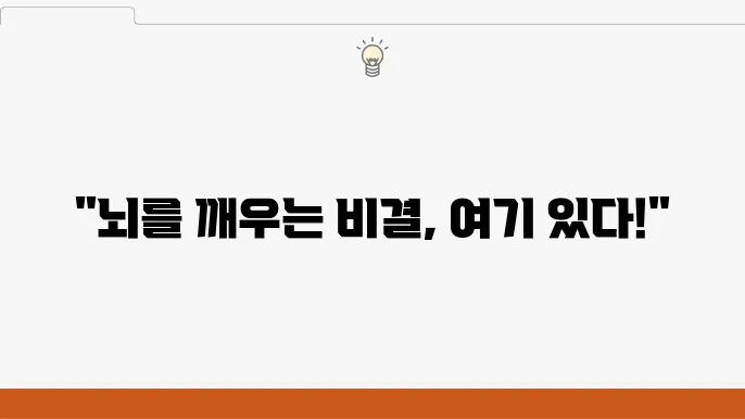 뇌 영양제 추천 정보! 뇌 기능 영양제 BEST 5