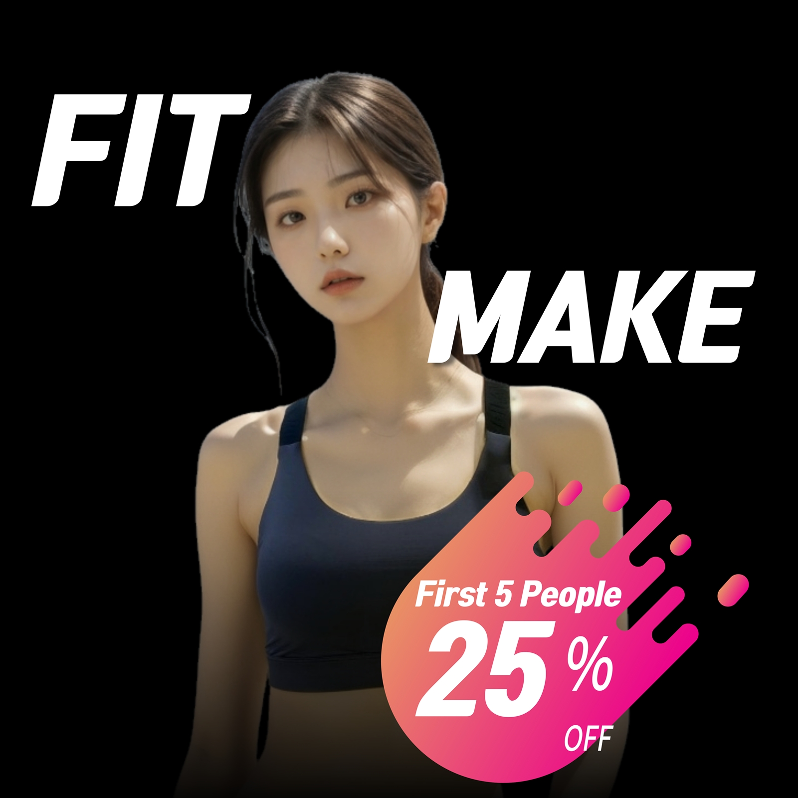 In the center of the image&amp;#44; there is a woman wearing fitness clothes&amp;#44; and the text says&amp;#44; 
