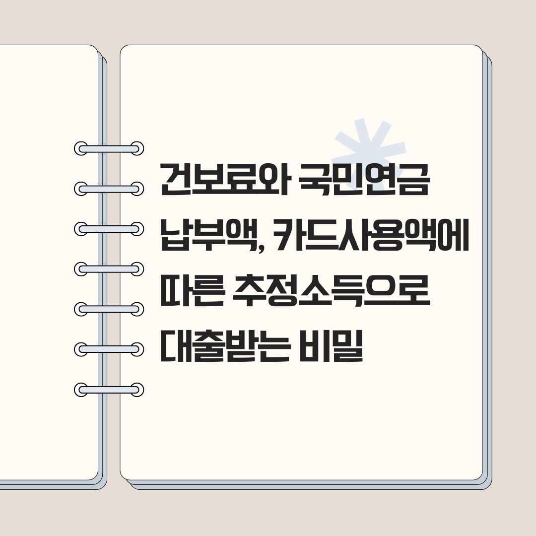 건보료와 국민연금 납부액, 카드사용액에 따른 추정소득