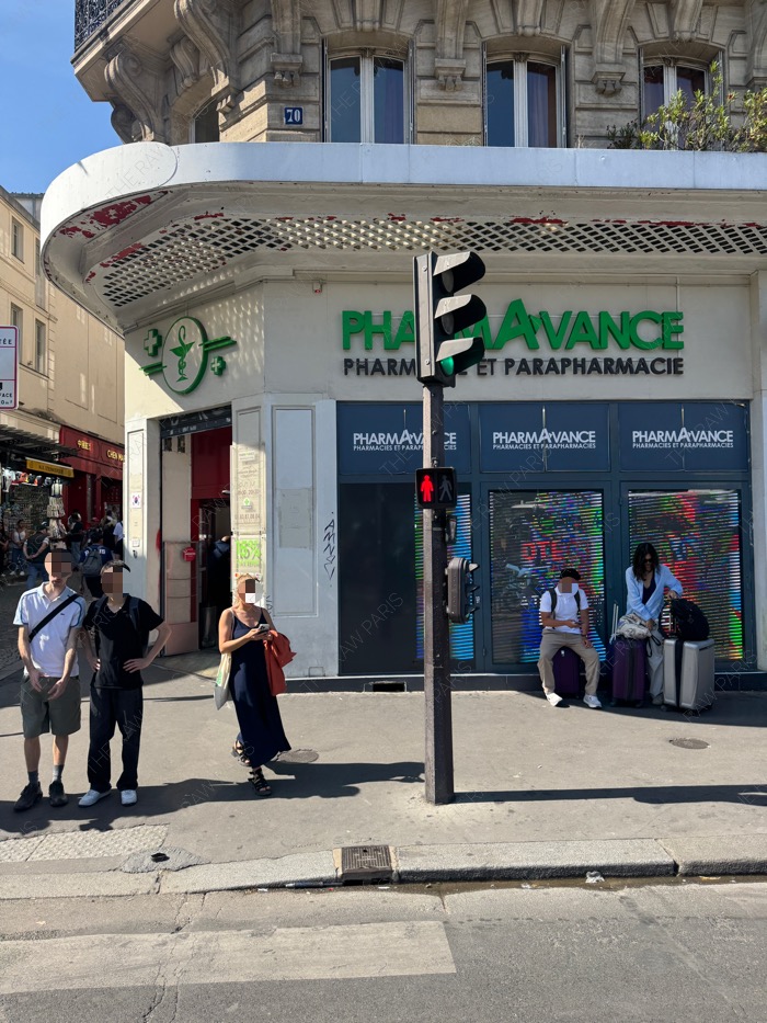 ⁠The clean storefront of Monge Pharmacy in Montmartre Paris ❘ La pharmacie Monge &agrave; Montmartre⁠
