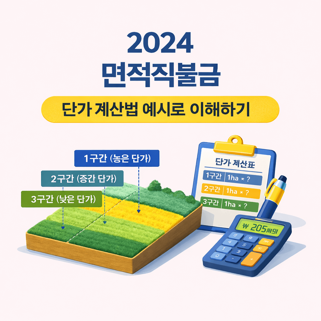 면적직불금 단가 계산법