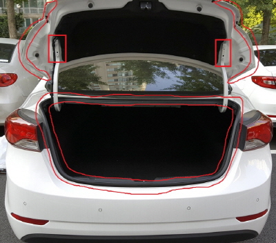 침수차 트렁크 리드 점검