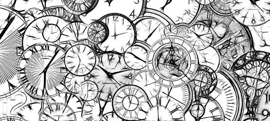 인생을 표현한 시계 이미지 사진