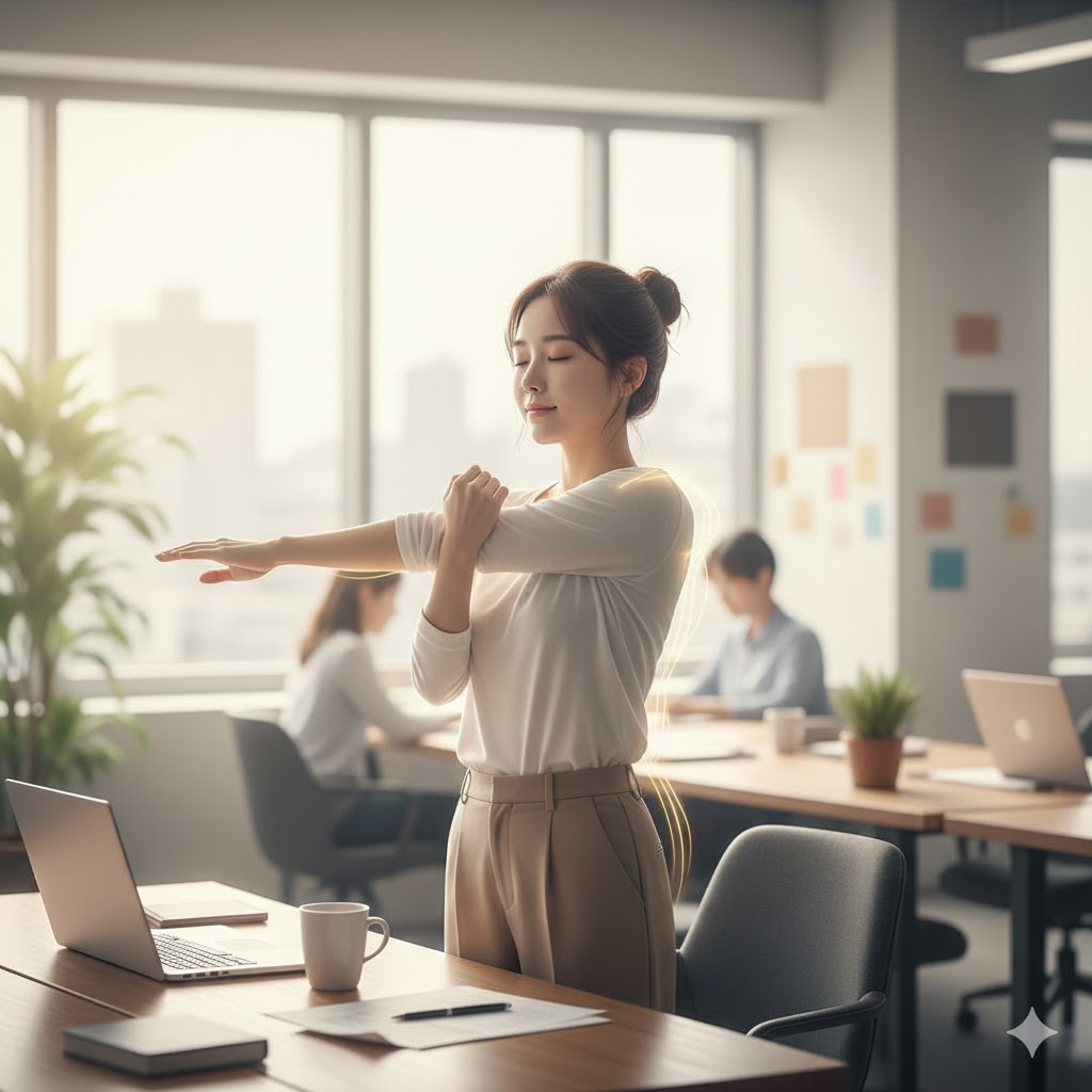 업무 중 5분 스트레칭