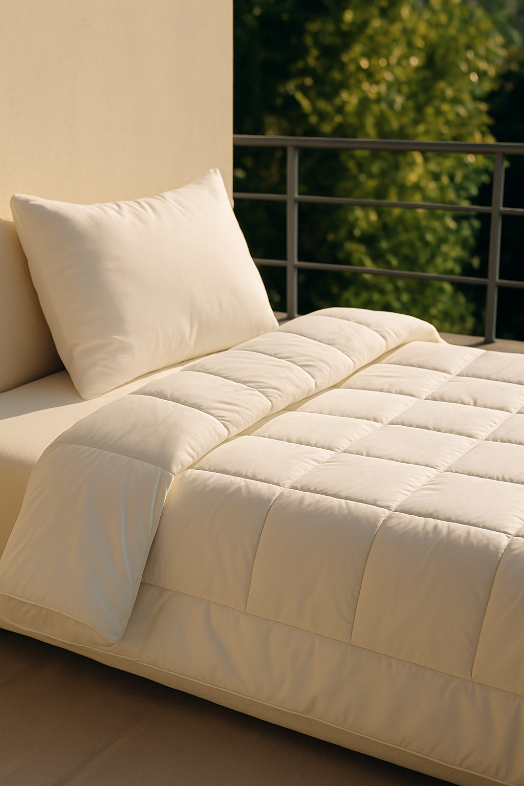 침대 베개 이불