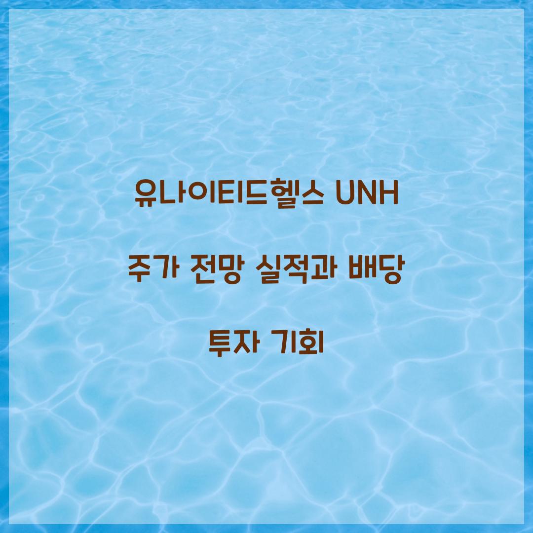유나이티드헬스 UNH 주가 전망