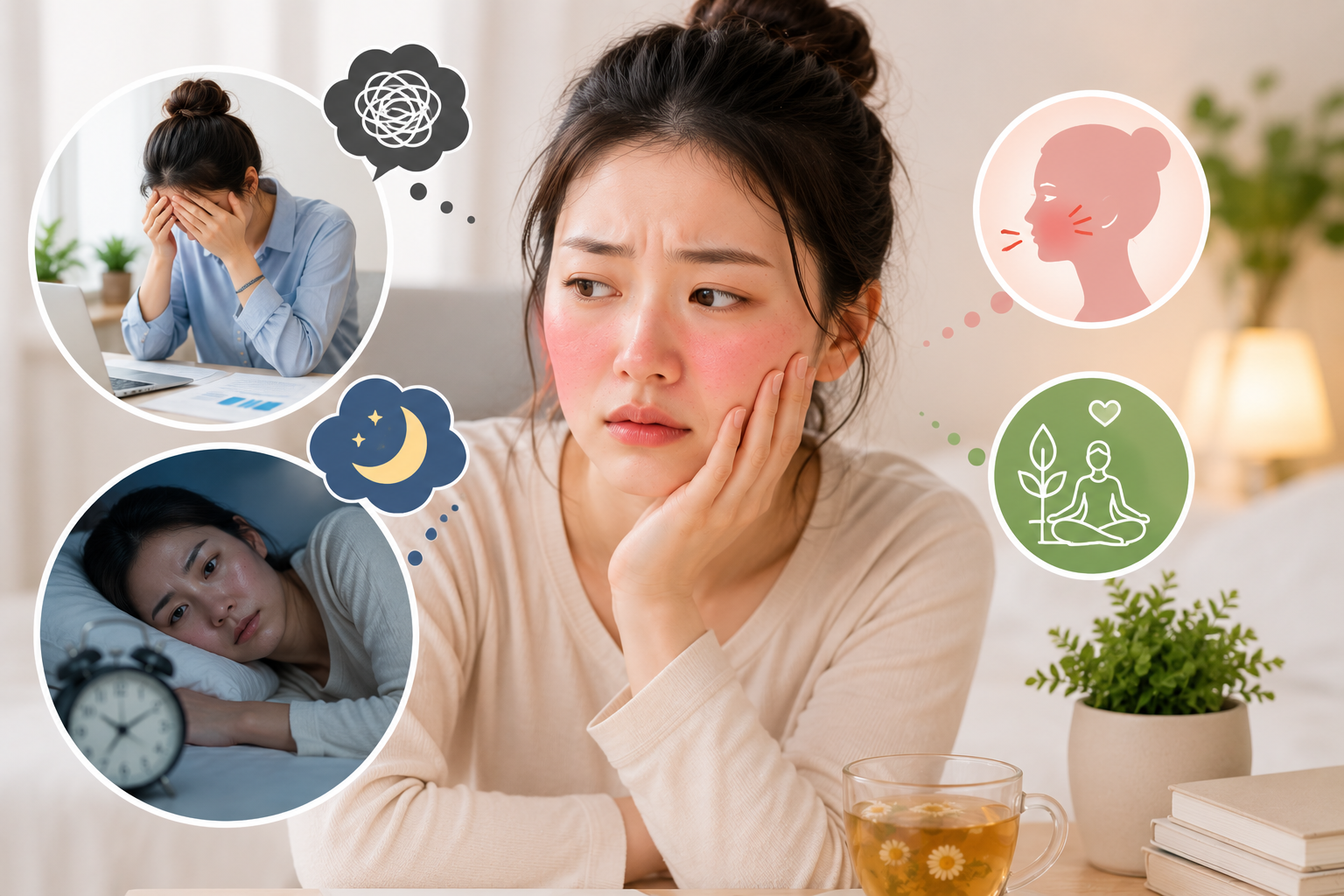 얼굴 홍조 스트레스와 수면 부족이 얼굴을 빨갛게 만들까? 생활습관 관리법