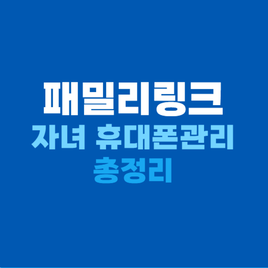 패밀리링크 총정리