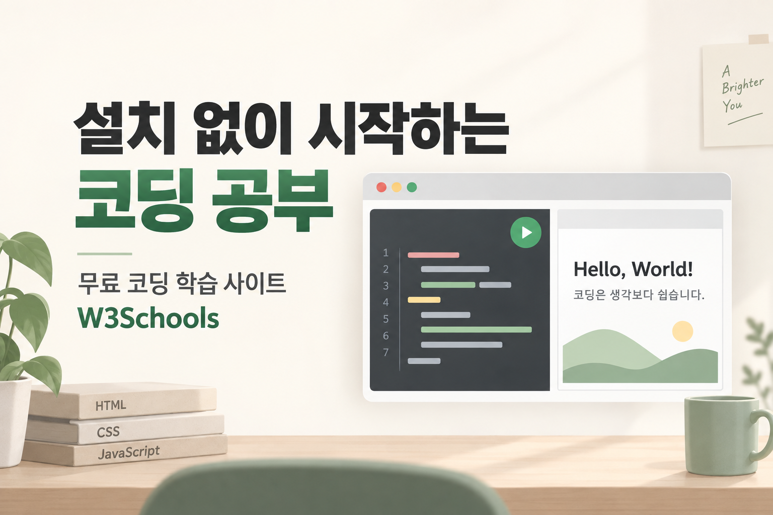 설치 없이 시작하는 코딩 공부 — 무료 코딩 학습 사이트 W3Schools