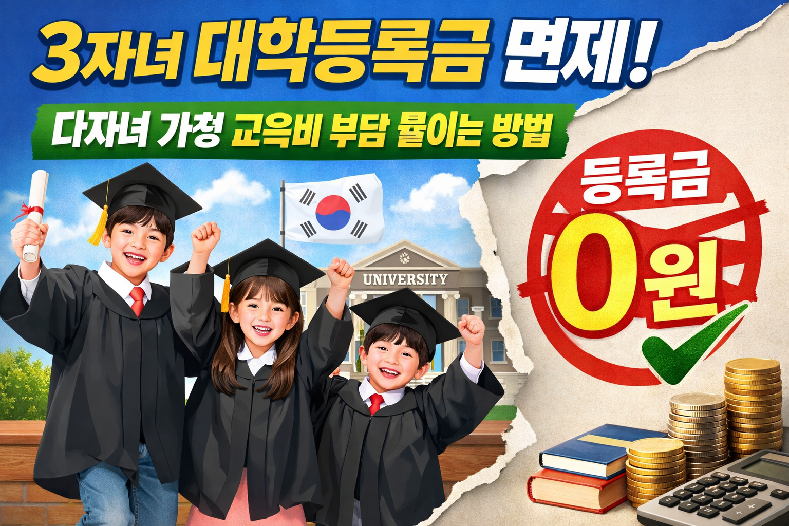 3자녀 대학등록금 면제