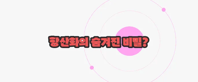 항산화란 이제 하나씩 확인해보죠