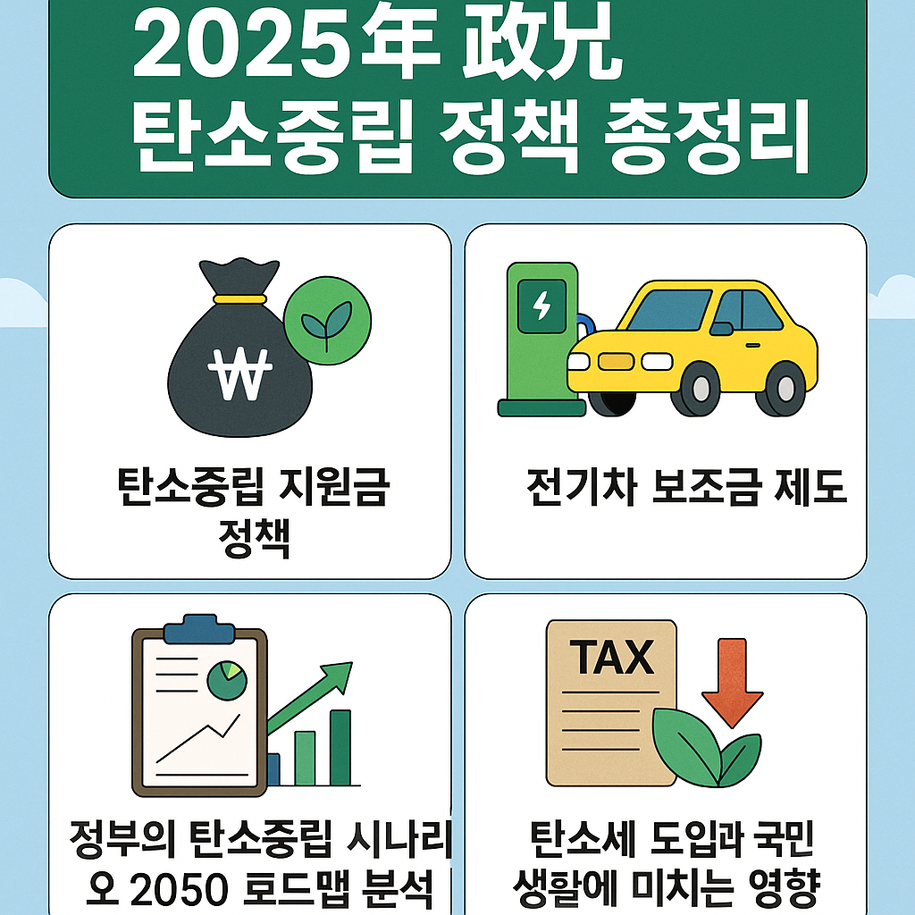 2025년 정부 탄소중립 정책 총정리 간편 확인하기