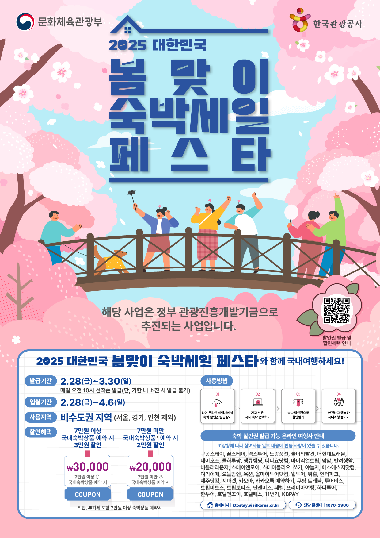 2025 대한민국 봄맞이 숙박세일 페스타 포스터