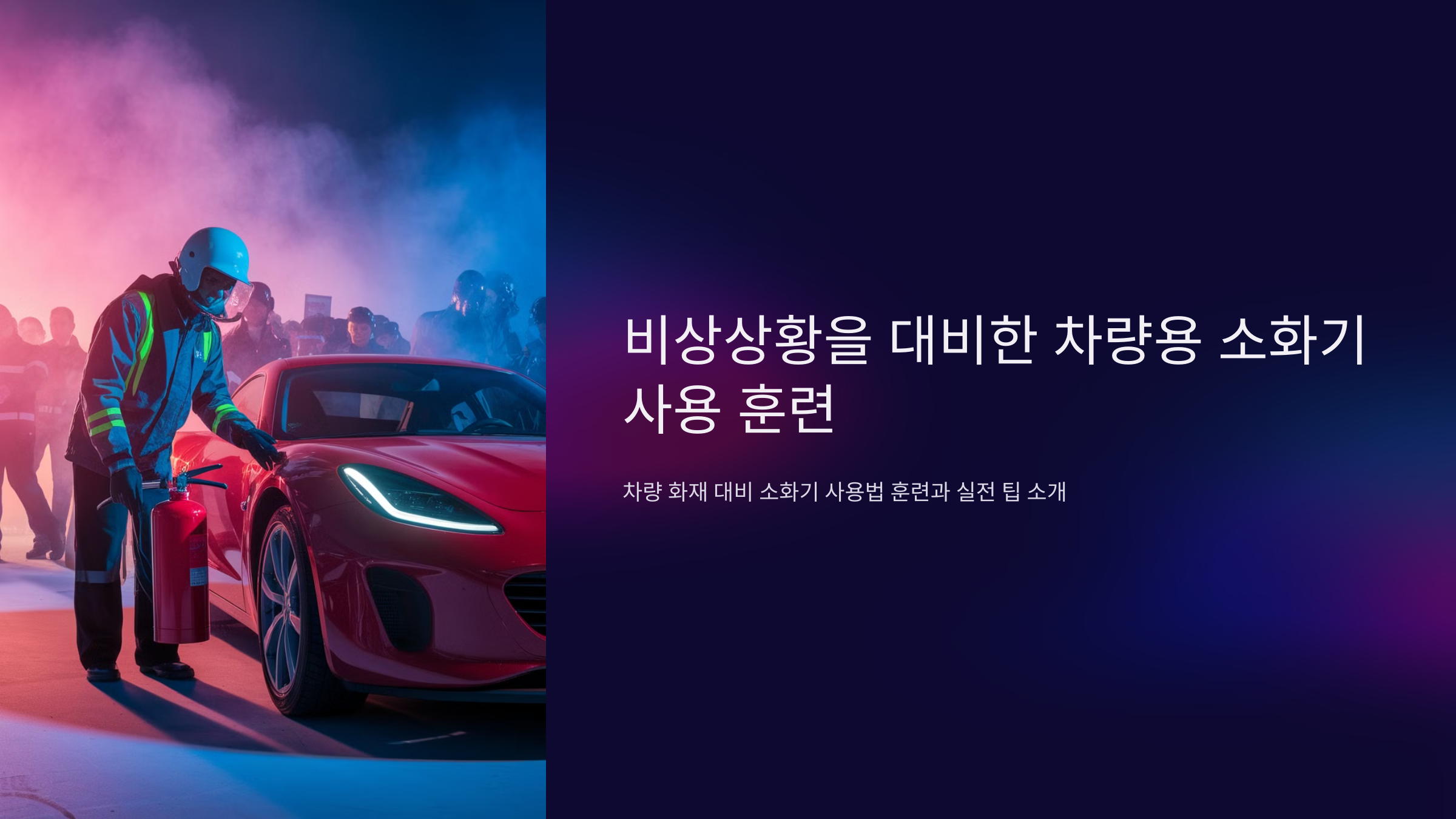 비상상황을 대비한 차량용 소화기 사용 훈련: 제대로 알고 있나요? 🚒🔥
