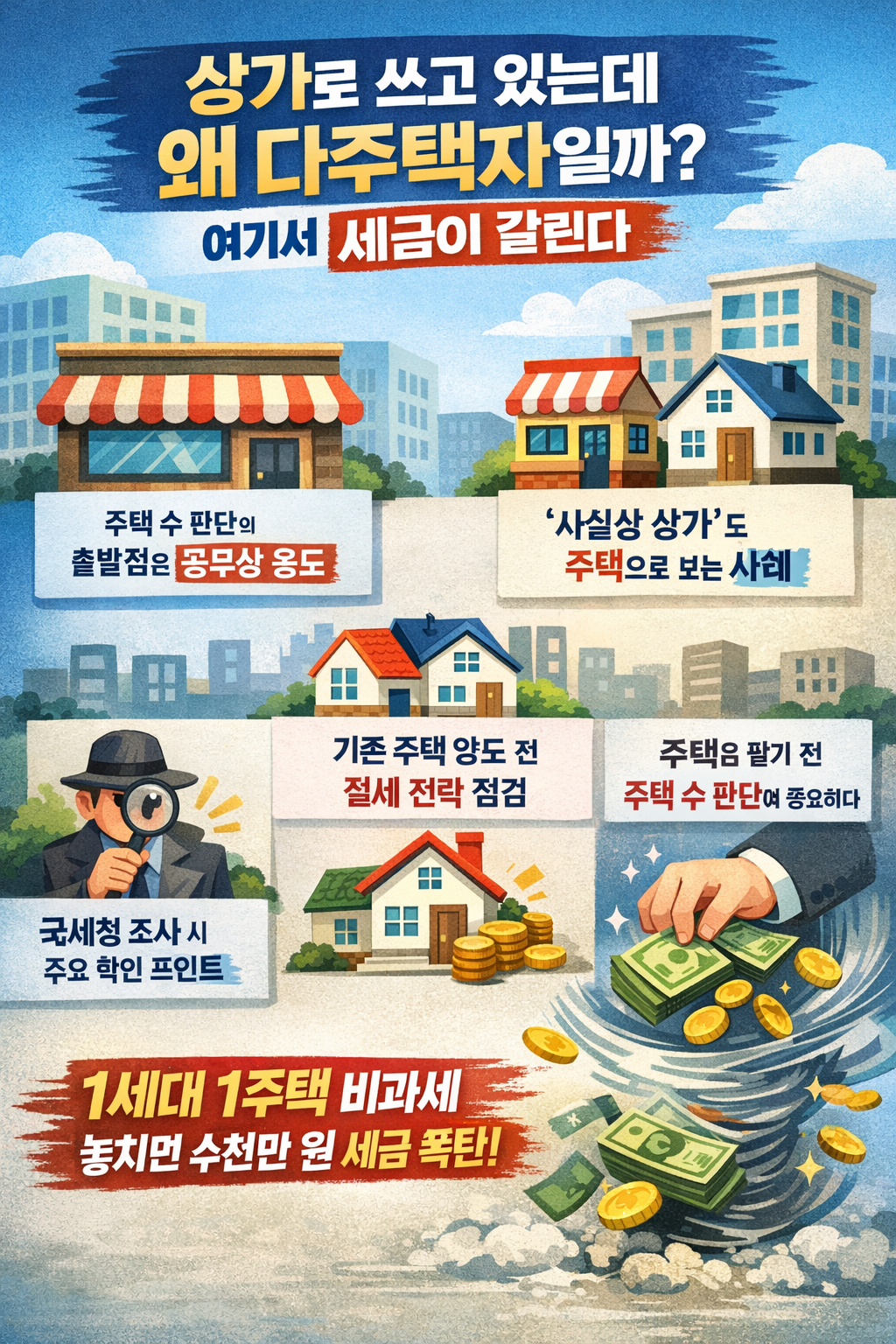 1주택자가 ‘공부상 주택·사실상 상가’ 건물을 함께 보유할 때