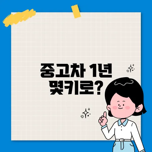중고차 1년 몇키로?