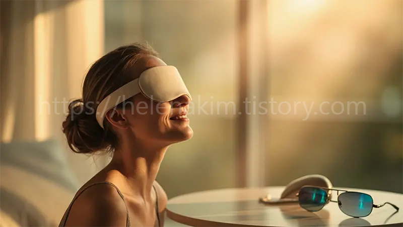 눈 온 찜질 하는 이미지.