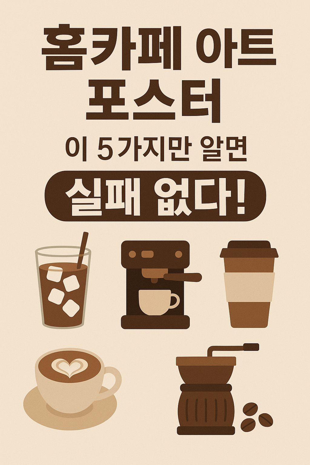 홈카페 아트 포스터