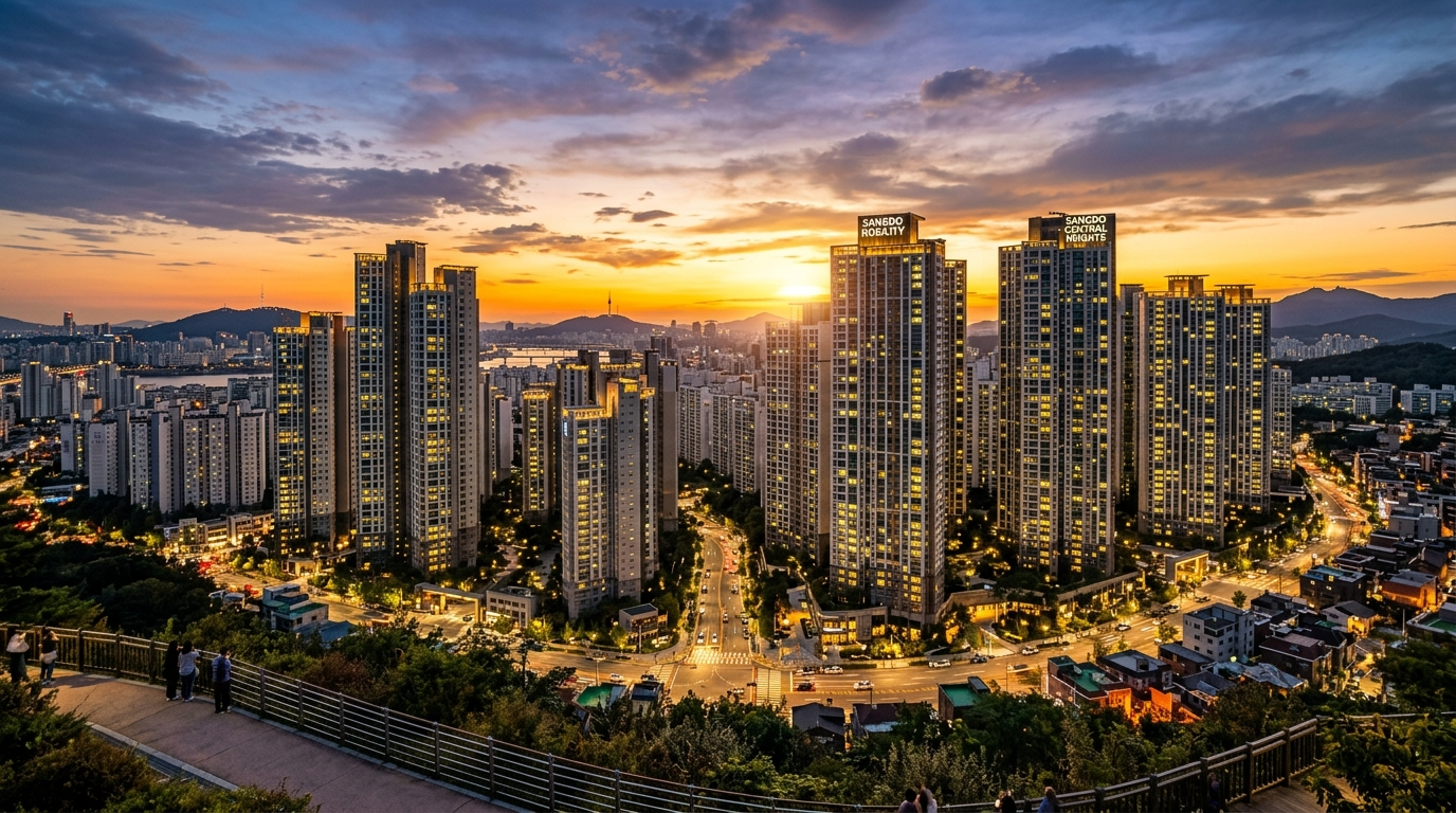 상도동 브랜드 타운의 위용 (웅장한 전망)