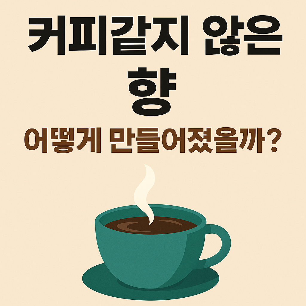 커피 같지 않은 향 어떻게 만들어 졌을까? 따뜻한 커피의 모습