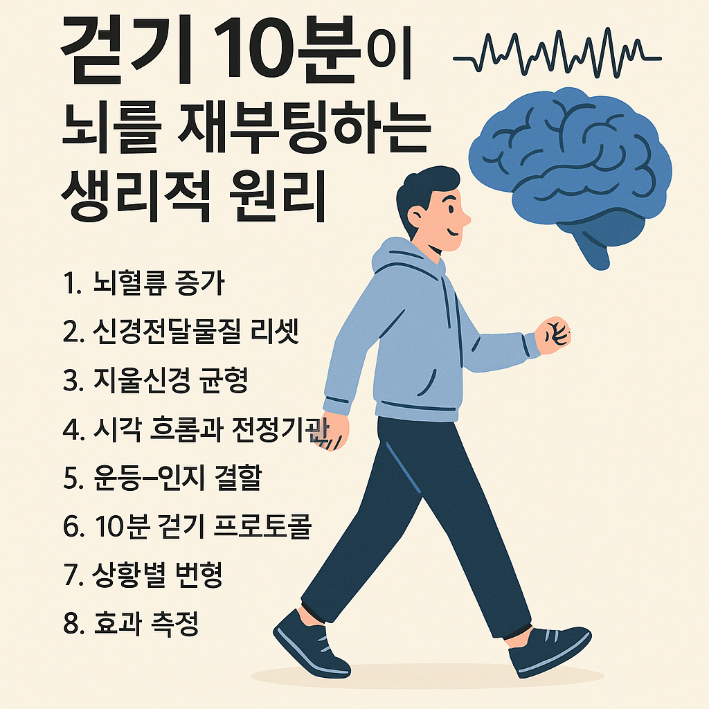 ‘걷기 10분’이 뇌를 재부팅하는 생리적 원리