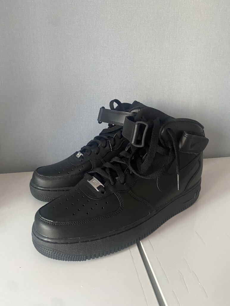 나이키 에어포스1 미드 07 블랙 Nike Air Force 1 mid 07 black 에어포스올블랙 에어포스미드 올블랙 나이키 에어포스 올블랙