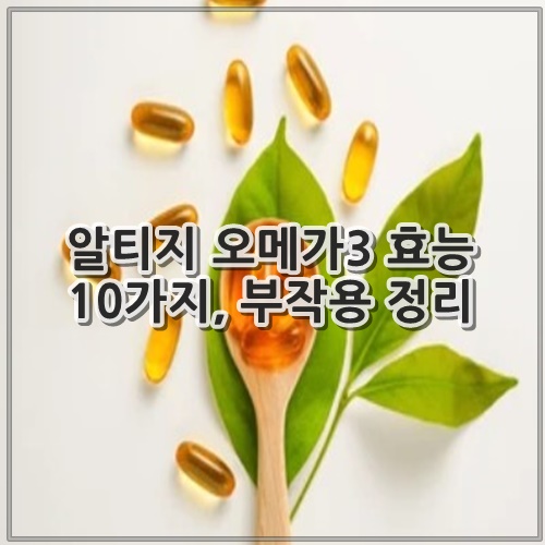알티지 오메가3 효능 10가지, 부작용 정리