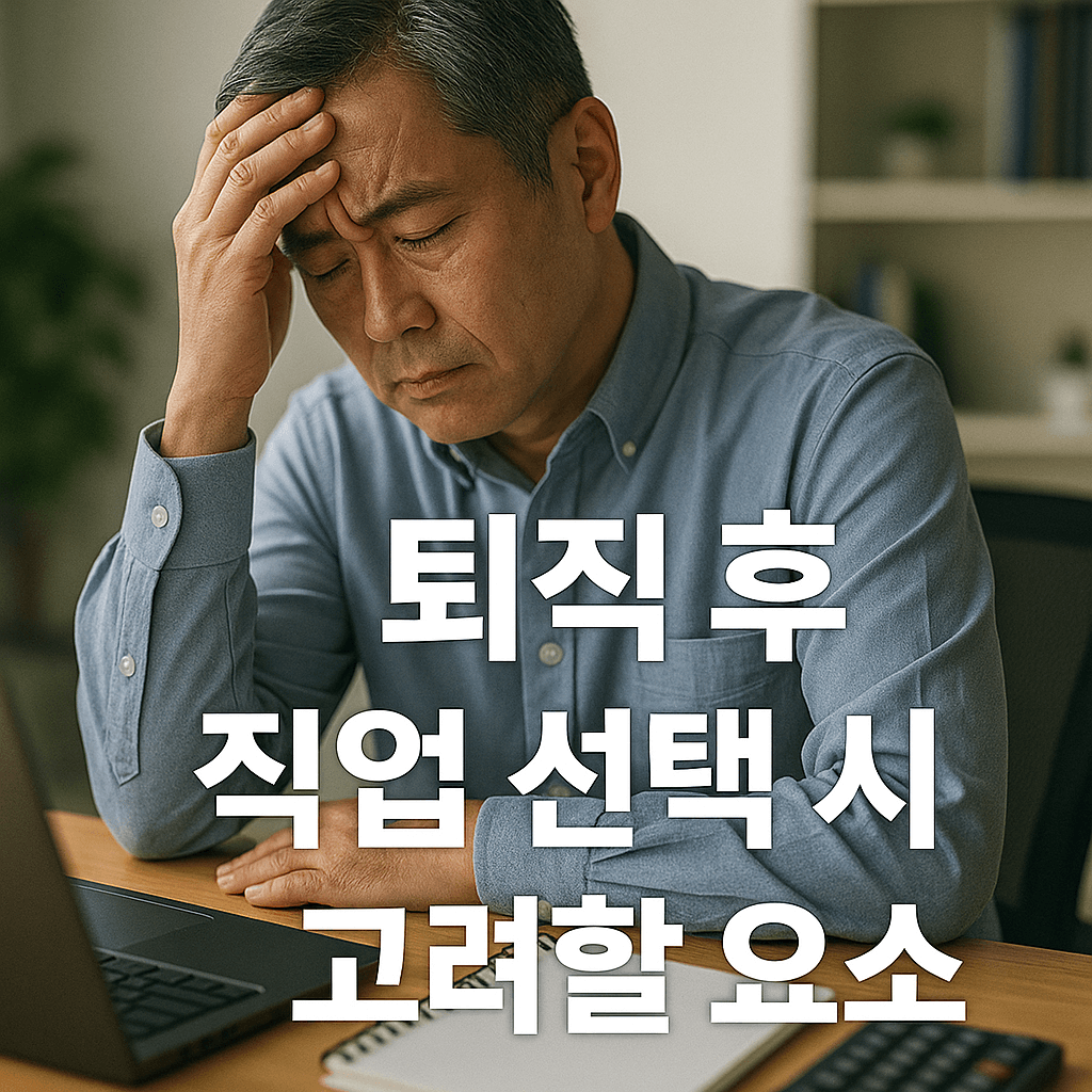 퇴직후 고려요소