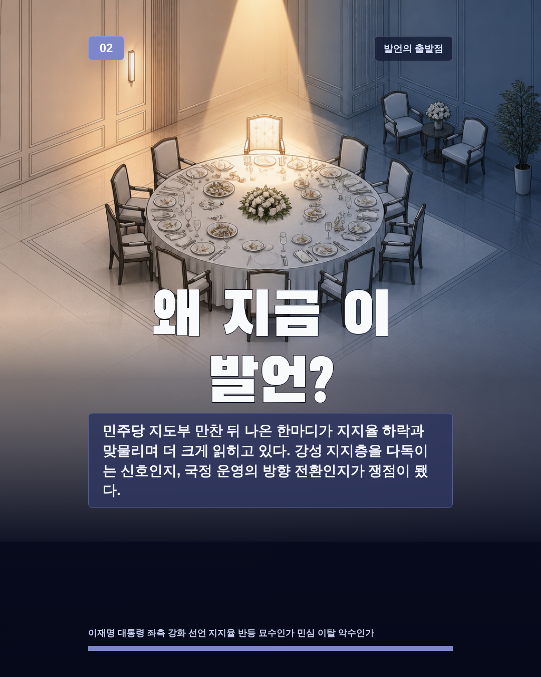 왜 지금 이 발언?